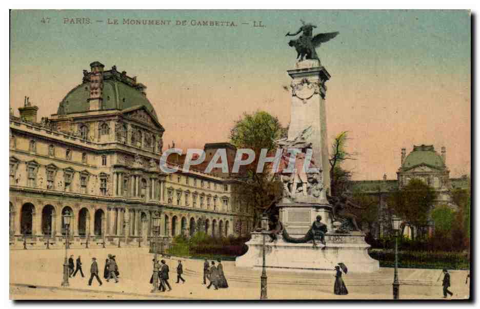Paris CPA Monument de Gambetta