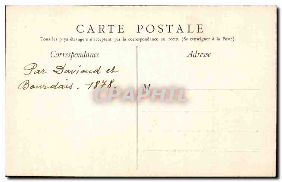 Paris CPA Trocadero — Rückseite