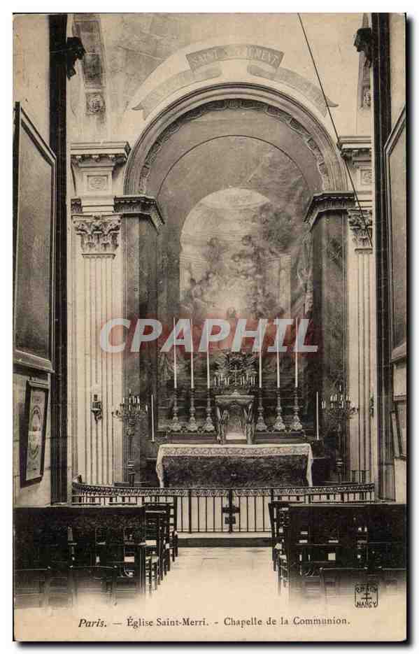 Paris CPA Eglise Saint Merri Chapelle de la communion