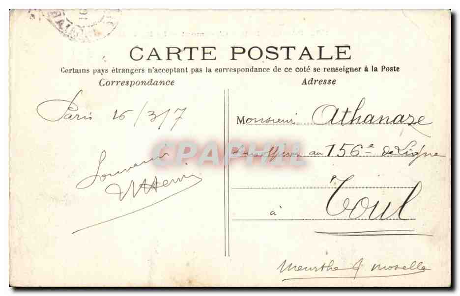 Paris CPA Buttes Chaumont Le Belvedere — Rückseite