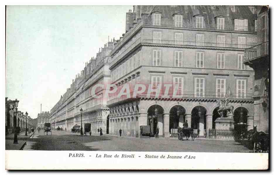 Paris CPA Rue de Rivoli Statue de Jeanne d'arc
