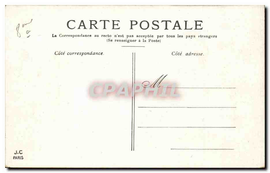 Paris CPA Place de la Concorde — Verso