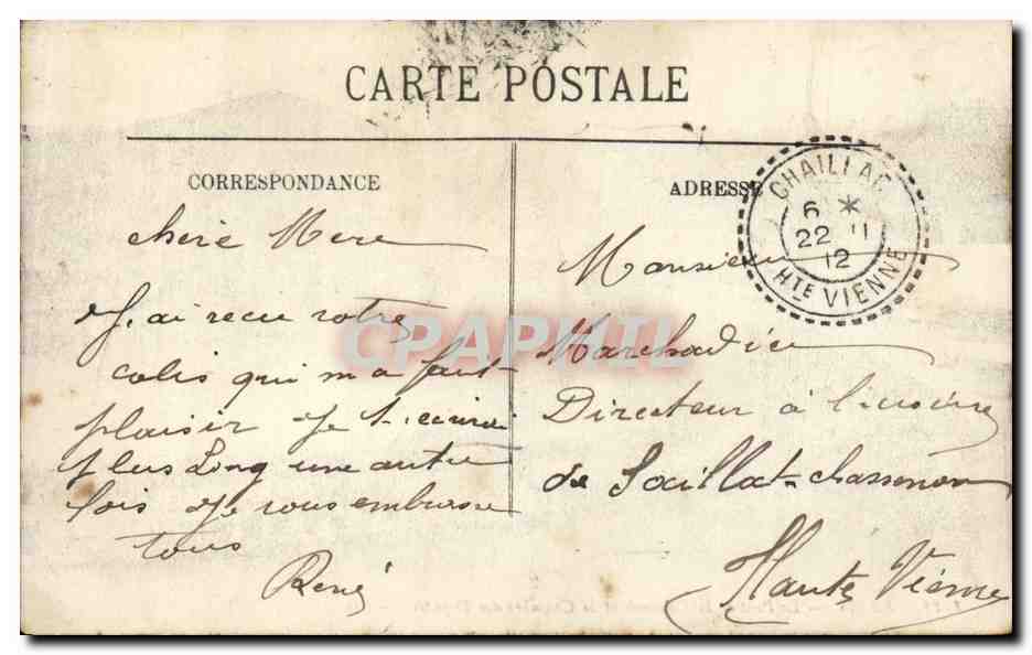 Paris CPA Pont de la Concorde et la chambre des Deputes — Rückseite