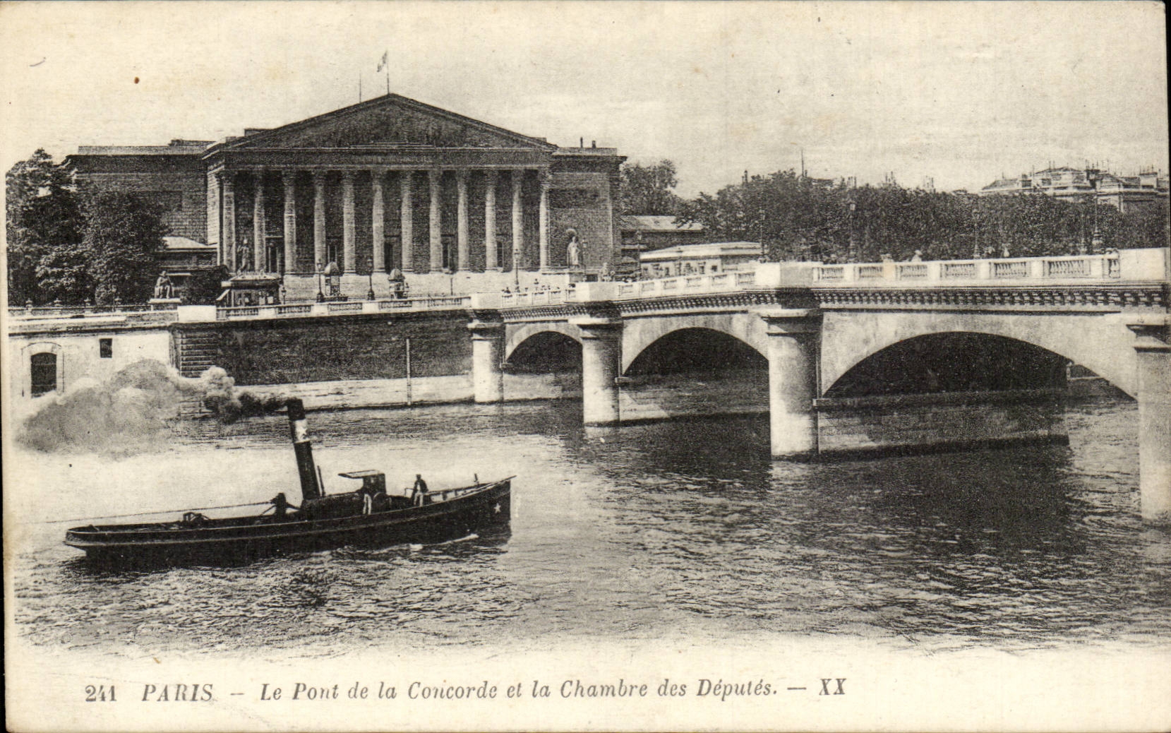 Paris CPA Pont de la Concorde et la chambre des Deputes
