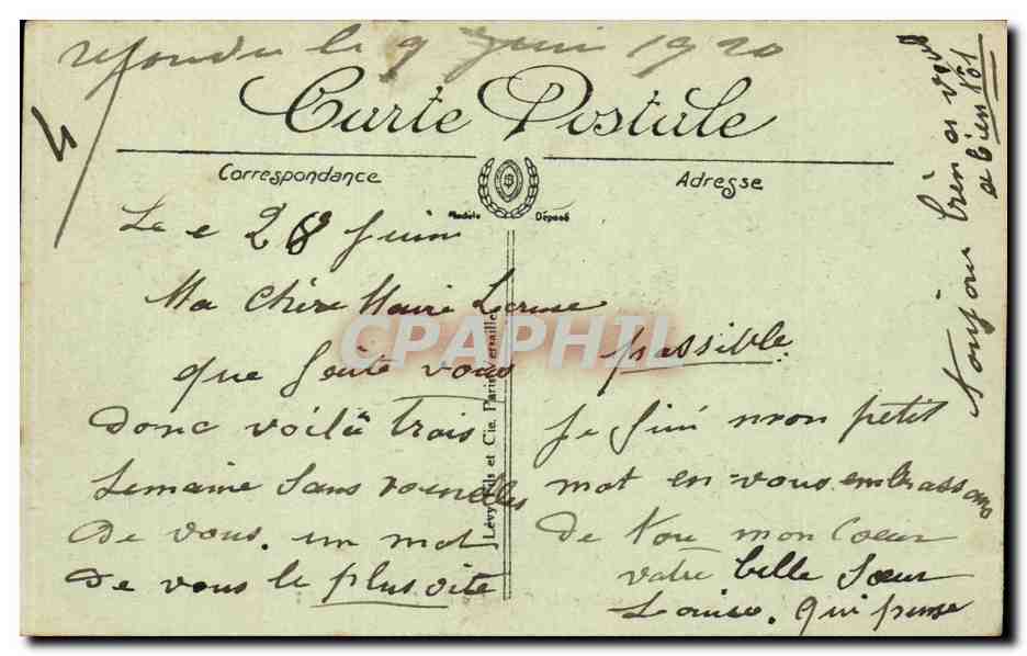 Paris CPA Pont de la Concorde et la chambre des Deputes — Rückseite