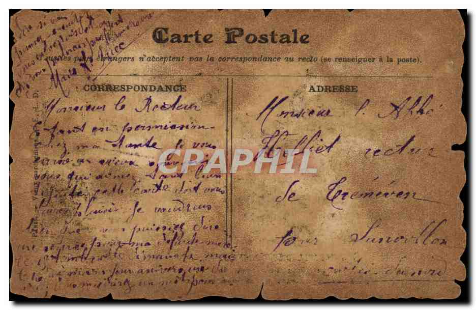 Paris CPA Hotel des Comtes de Saint Pol — Rückseite