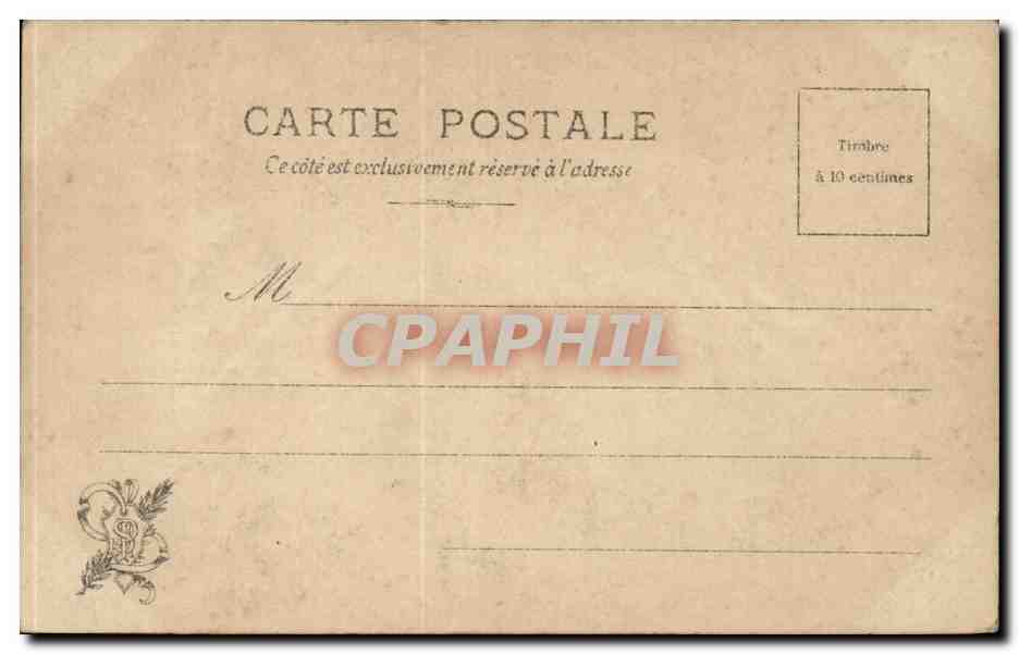 CPA Fantaisie Cheval Horse L' attelage salon 1901 — Rückseite