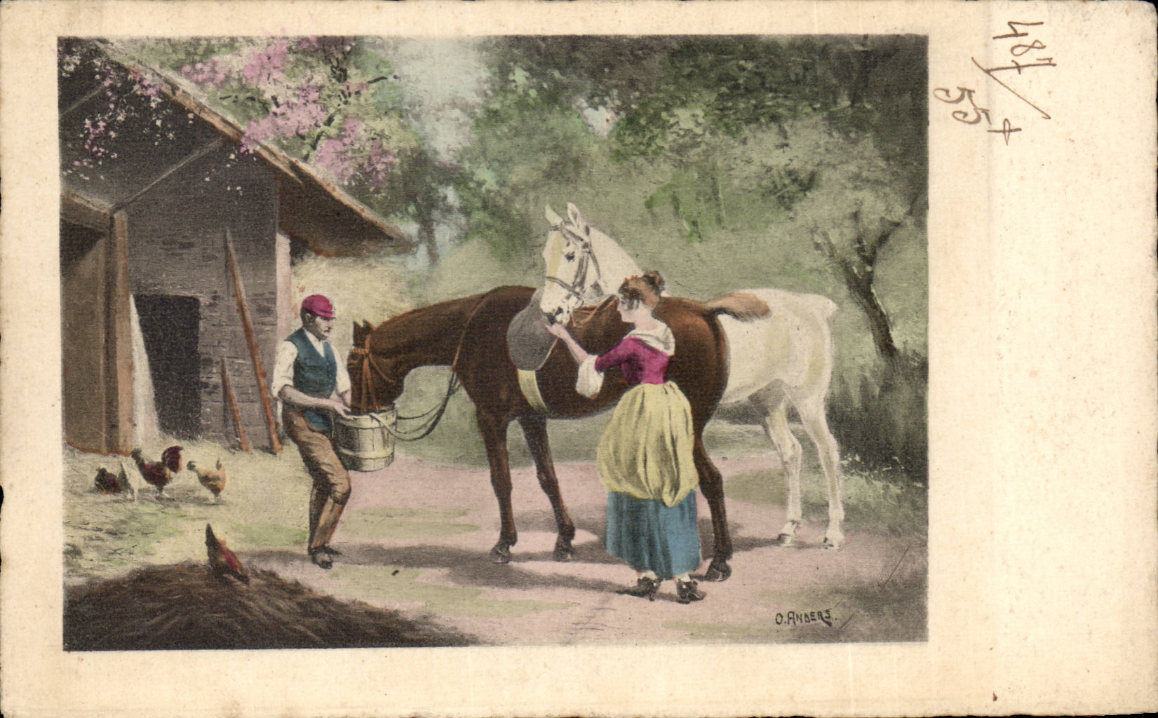 CPA Fantaisie Cheval Horse 