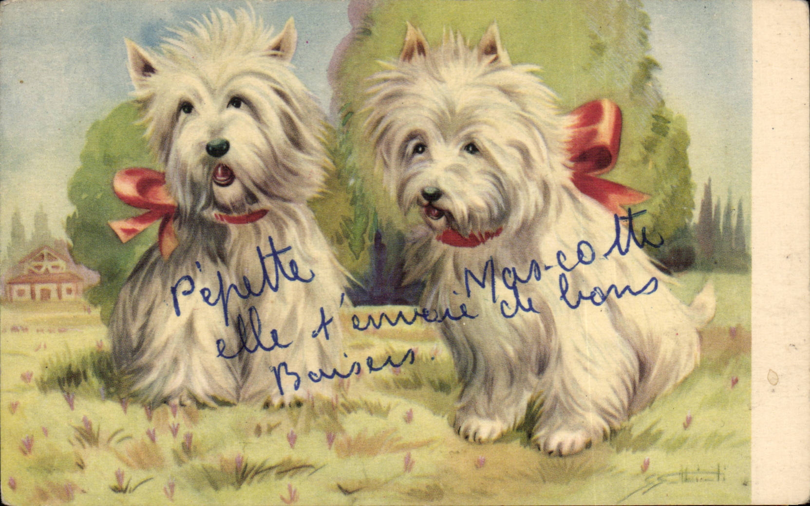 CPA Fantaisie Chien Dog