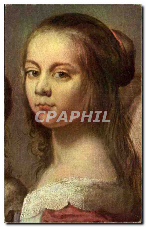Portrait d'une jeune fille — détail — Édité par le Comité National de l'Enfance, n° 2