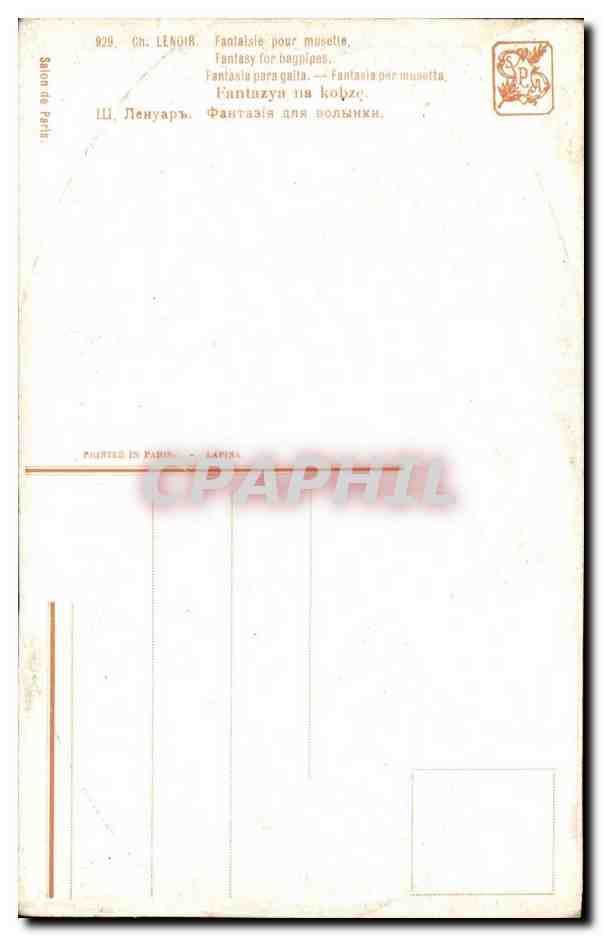 CPA Fantaisie lenoir Fantaisie pour Musette — Verso