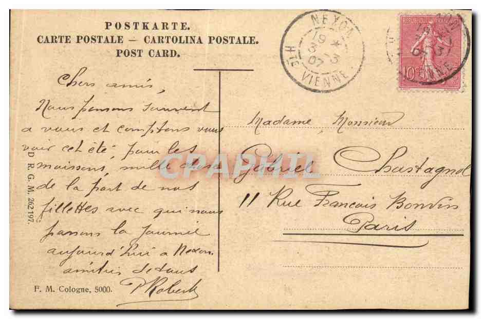 CPA Fantaisie Eerleman La moisson Cheavxu — Rückseite