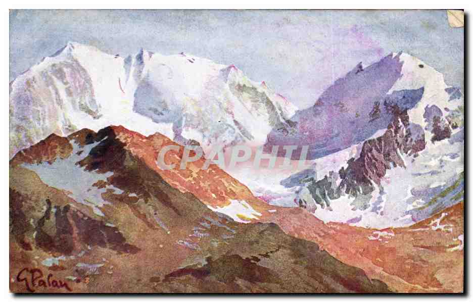 CPA Fantaisie paysage de montagne