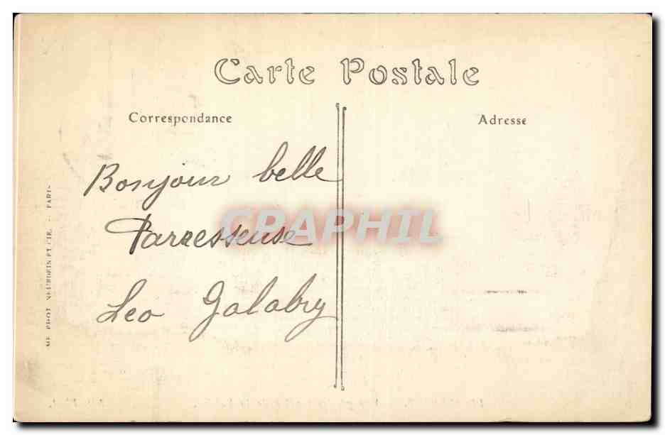 CPA Le Treport Vue generale prise de la falaise — Rückseite