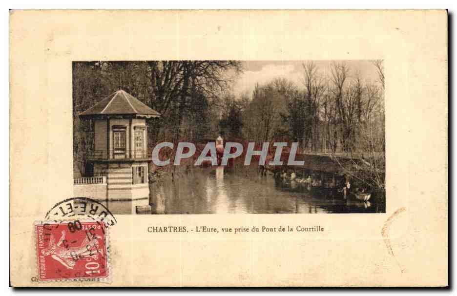 Chartres - L'Eure, vue prise du Pont de la Courtille — éditeur non identifié
