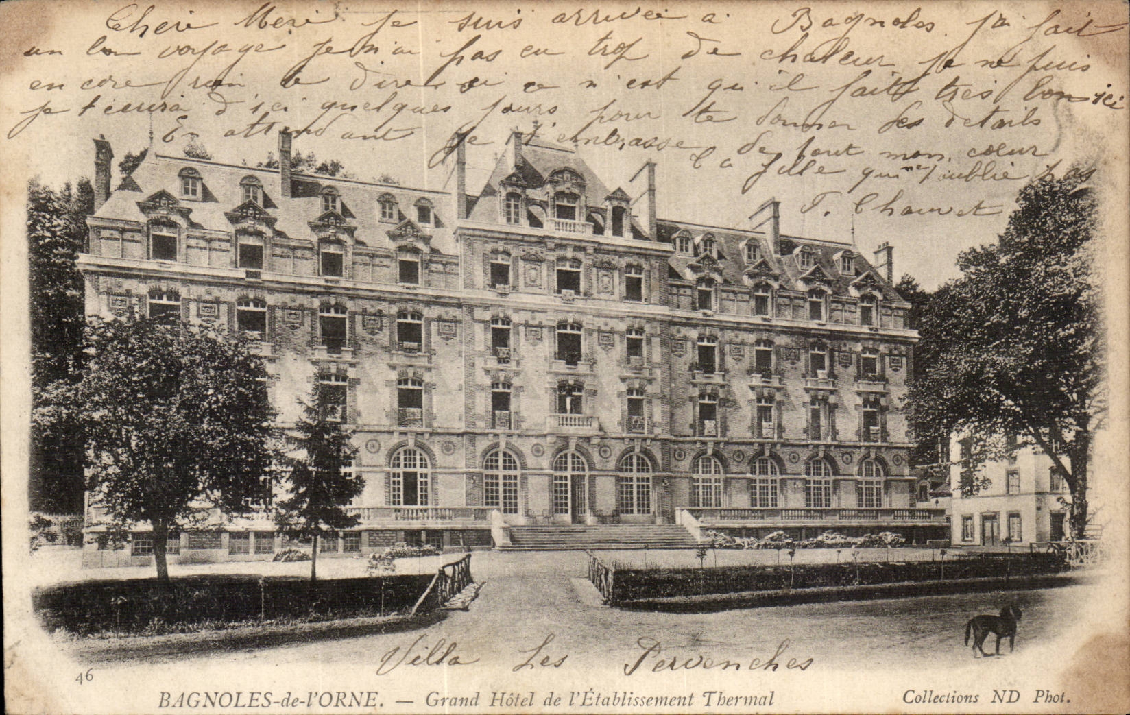 CPA Bagnoles de l'orne Grand hotel de l'etablissement thermal