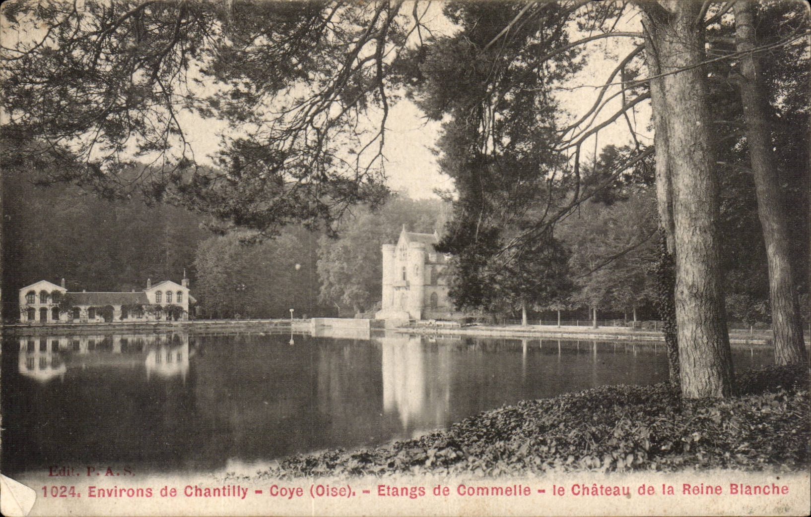 CPA Environs de Chantilly Etangs de Commette Le chateau de la reine blanche