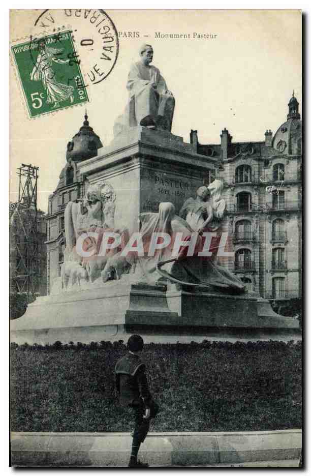 CPA Paris Monument Pasteur