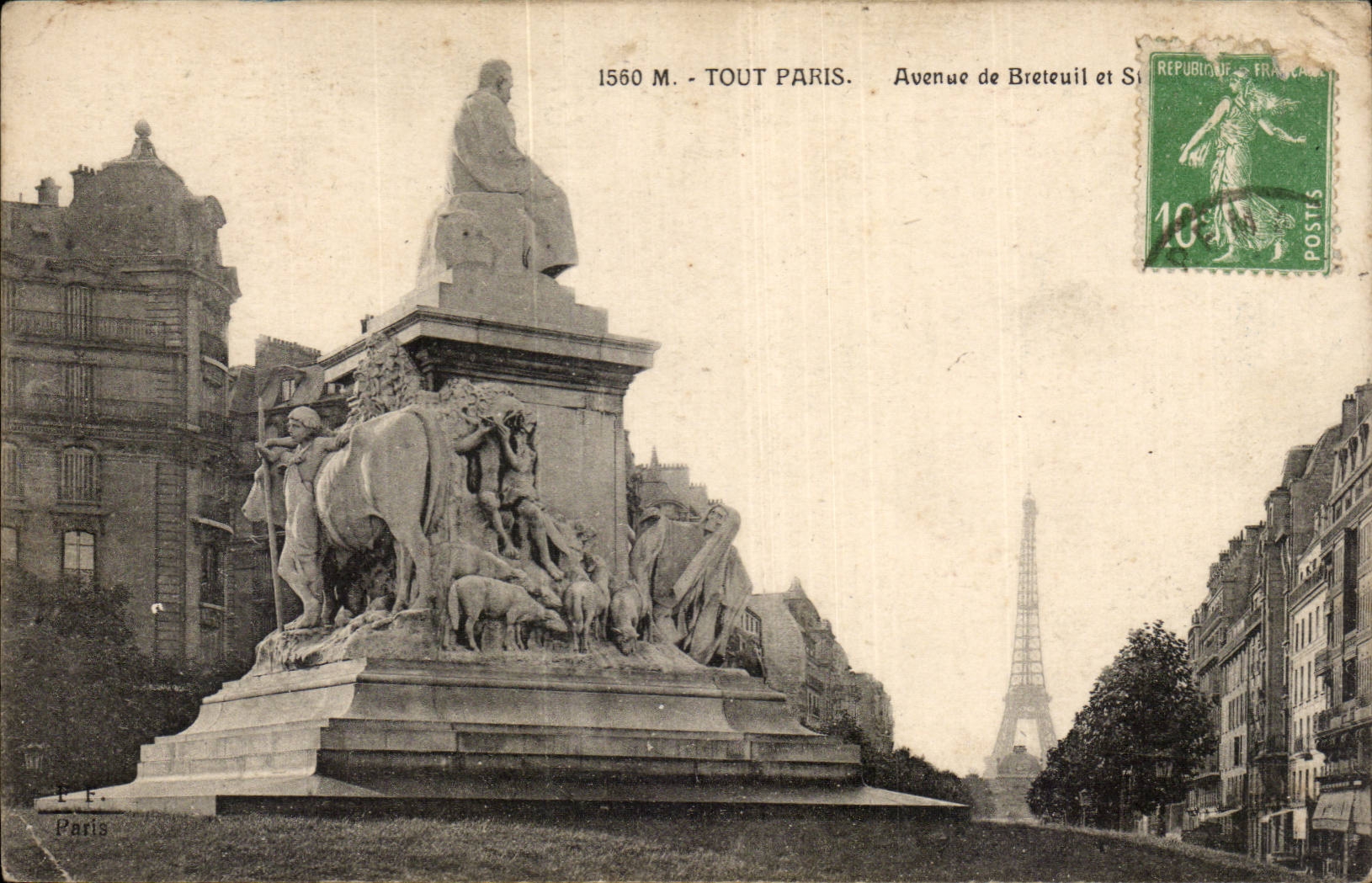 CPA Paris Avenue de Breteuil Tour Eiffel