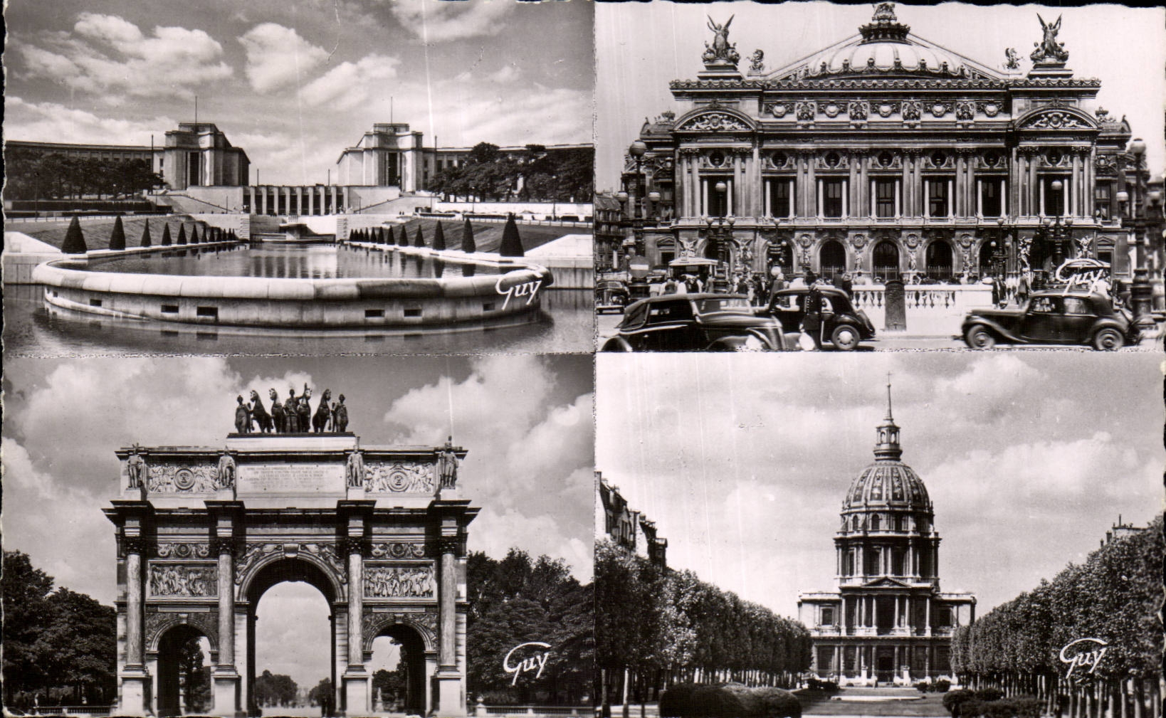 CPSM Paris Le palais de Chaillot opera arc de triomphe Carrousel