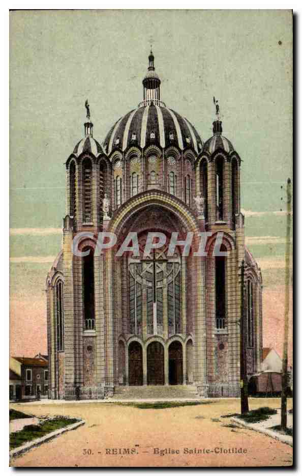 Reims — Église Sainte-Clotilde — CPAPHIL n°50