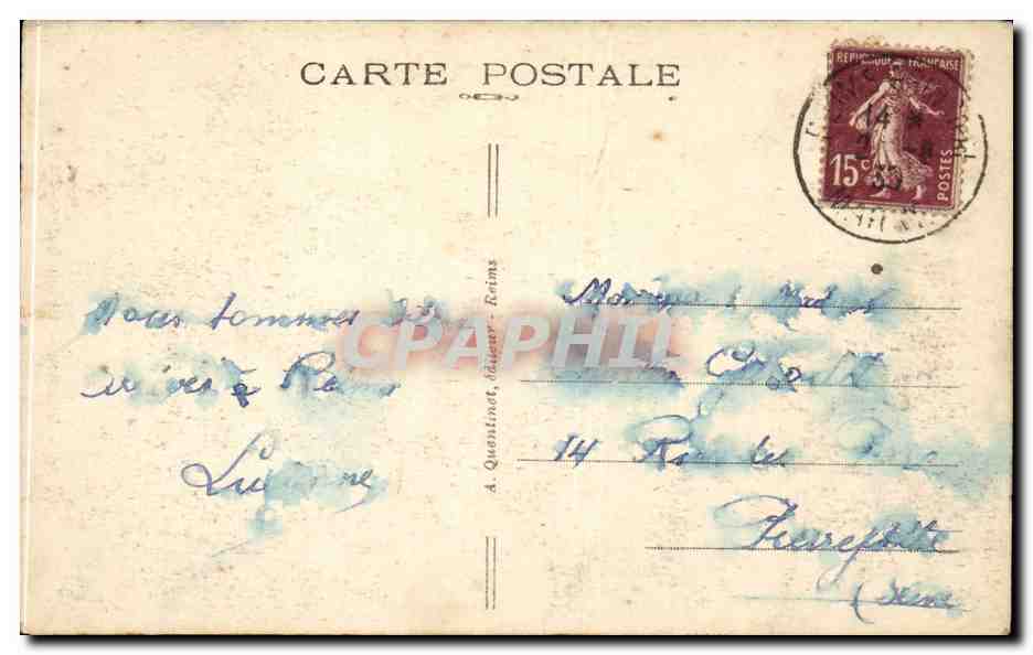 Reims — Église Sainte-Clotilde — CPAPHIL n°50 — Verso