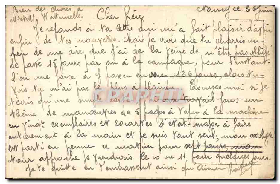 CPA Nancy Place Stanislas Grilles en fer forge par Jean Lamour — Verso