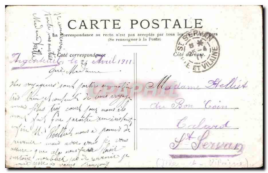 Paris CPA Sacre Coeur Montmartre — Rückseite