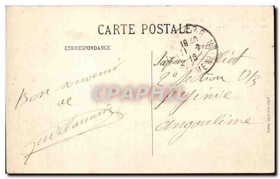 Paris CPA Arc de triomphe du CArrousel ( jardin des Tuileries ) — Rückseite
