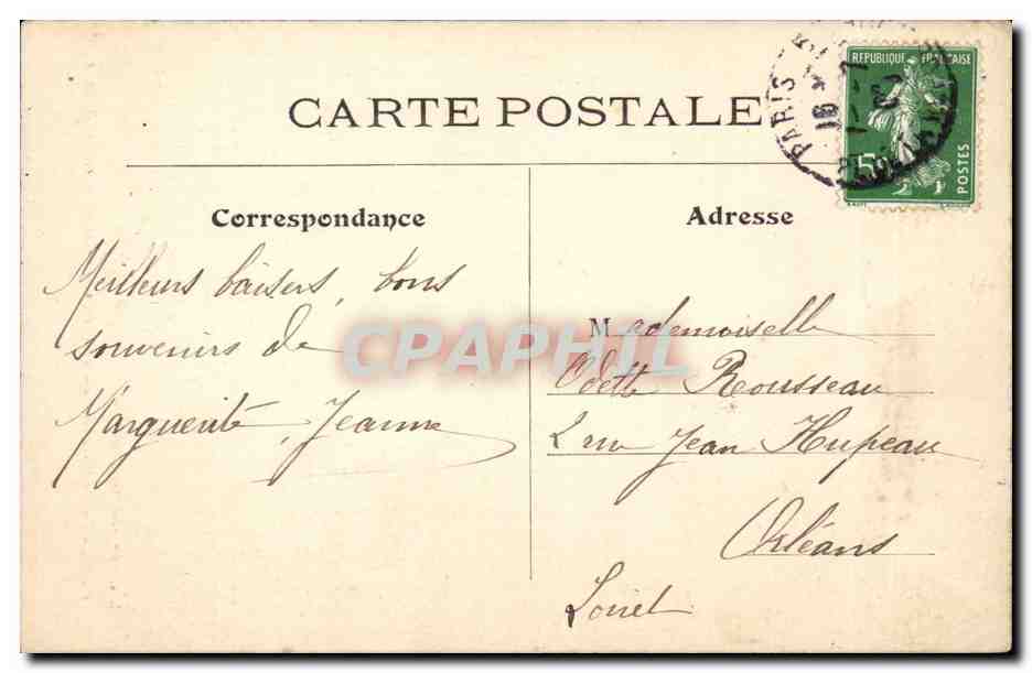 Paris CPA Eglise St GErmain des Pres Vue prise de la rue de Rennes — Rückseite