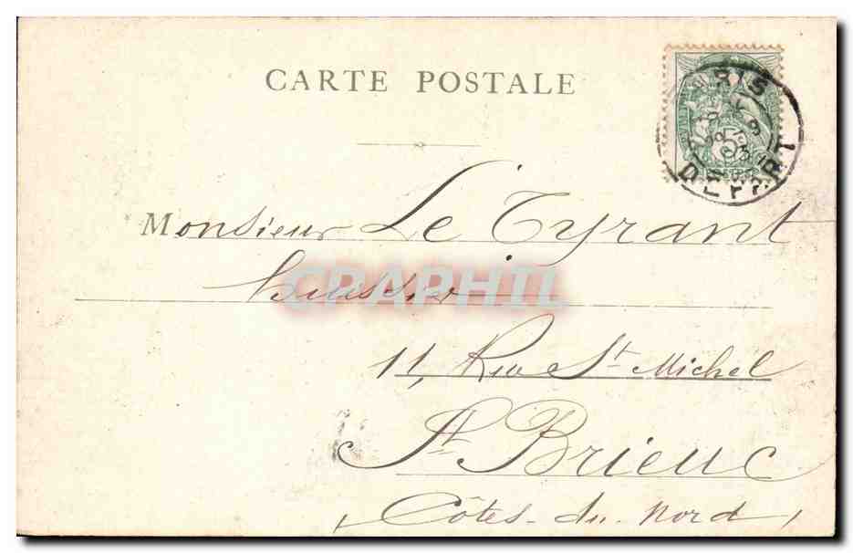 Paris CPA La Madeleine — Verso