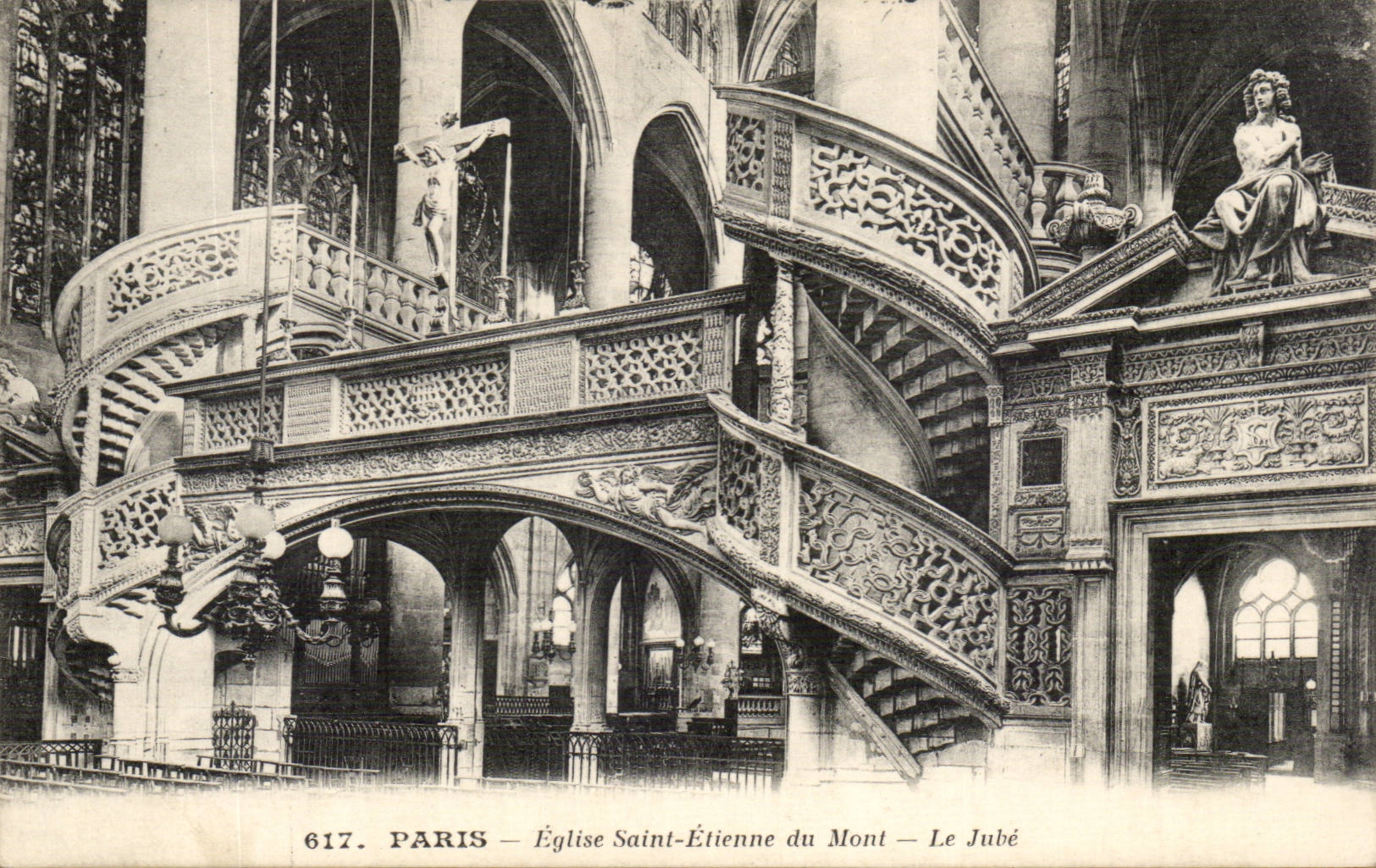 Paris CPA Eglise Saint Etienne du Mont Le Jube