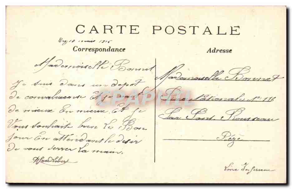 Paris CPA Eglise Saint Etienne du Mont Le Jube — Rückseite