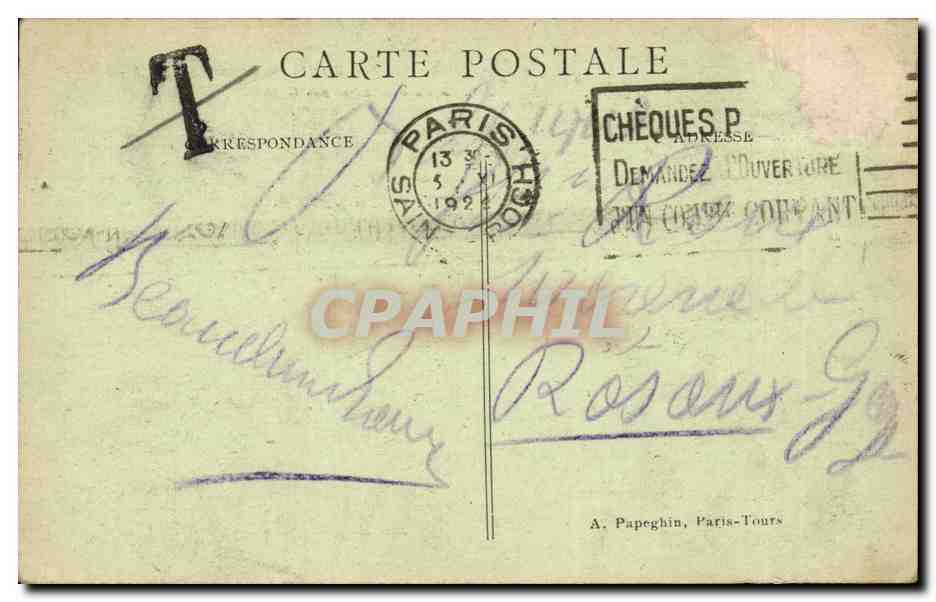 Paris CPA Le boulervard et la porte St denis  — Verso