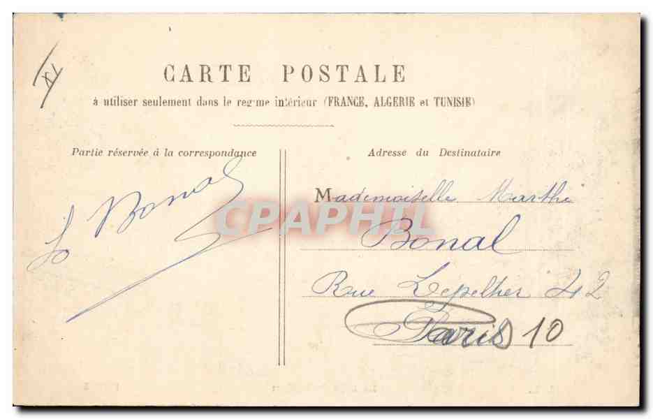 Paris CPA Lion de Belfort — Rückseite
