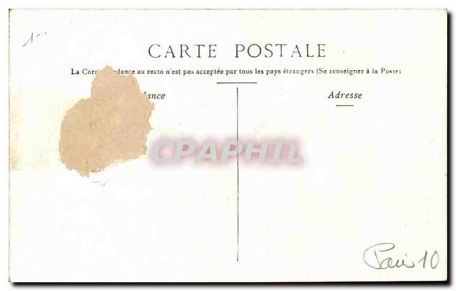 Paris CPA Boulevard et porte St Denis — Verso