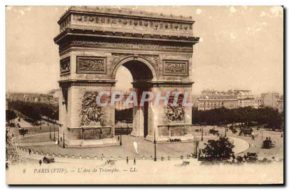 Paris CPA Arc de triomphe