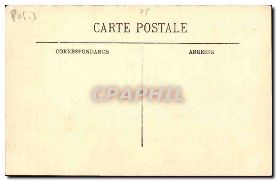 Paris CPA Arc de triomphe — Verso
