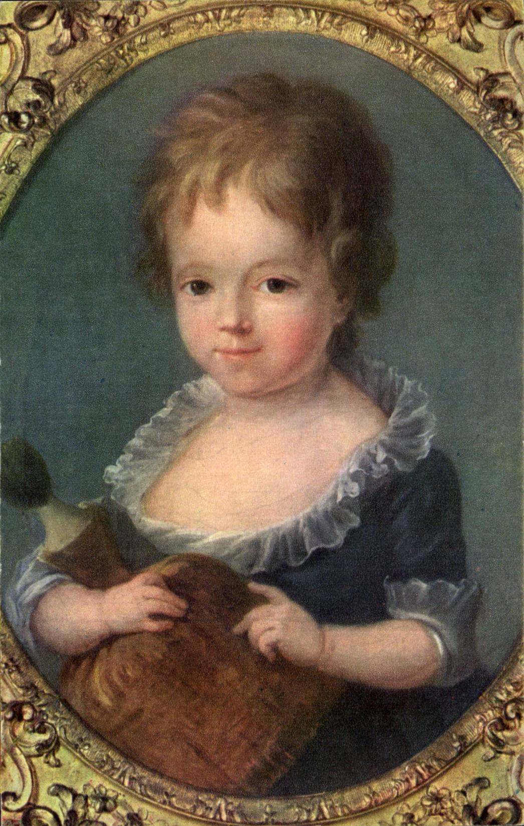 CPSM Drouais La fillette a la poupee Cognacq Jay Musee