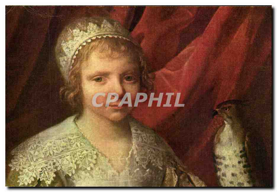 CPSM Philippe de Champagne La fillette au faucoun Musee du Louvre