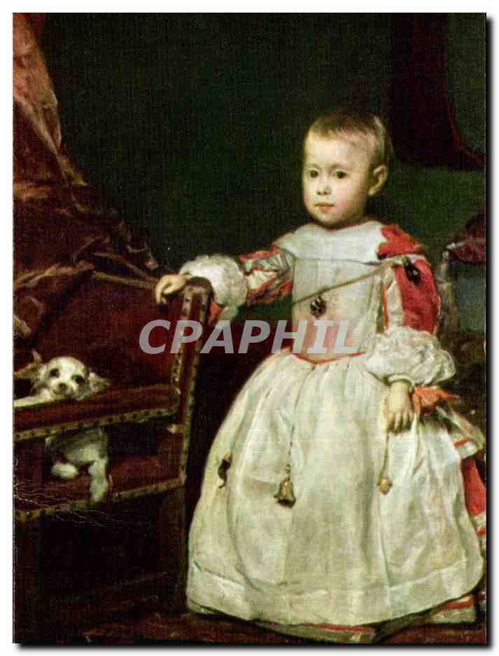 CPSM VElazquez L'infant Philipp Prosper Wien Chien dog
