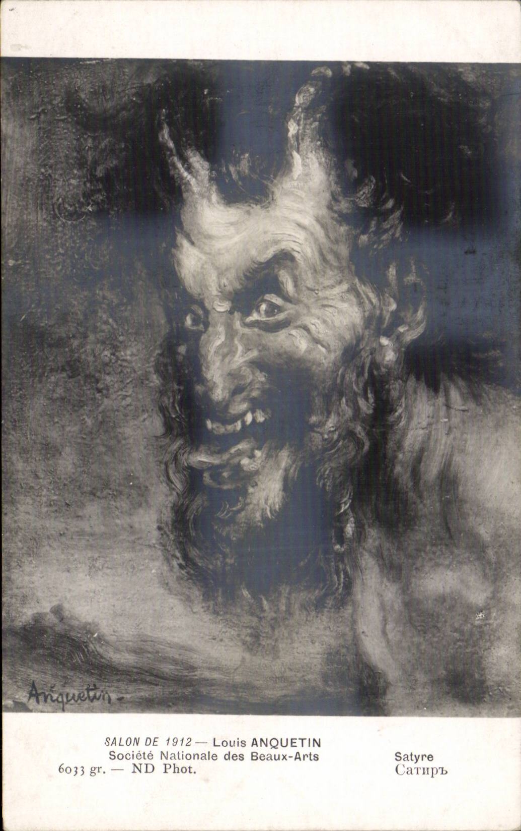 CPA Salon de 1912 Louis Anquetin Satyre Diable