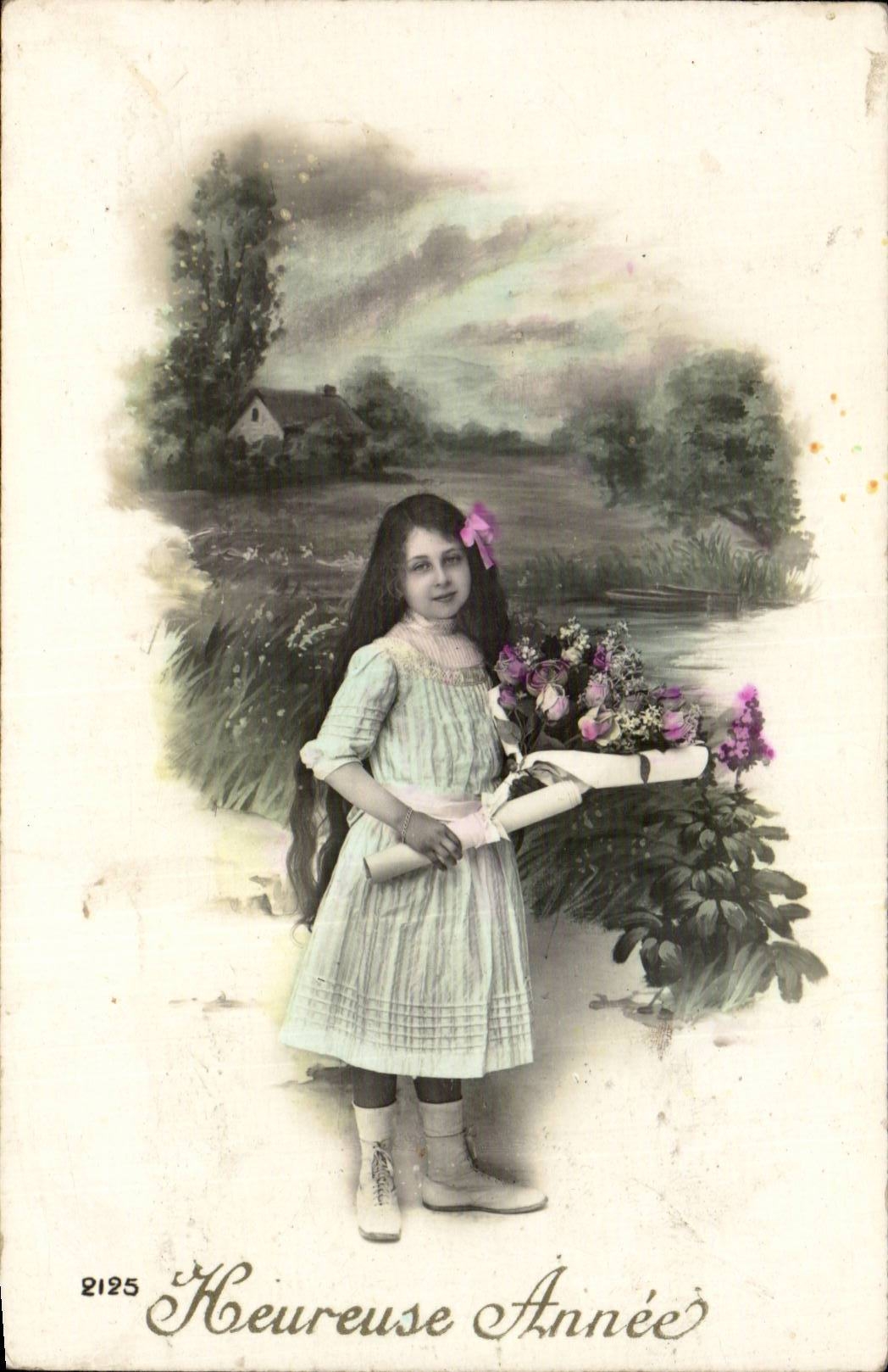 CPA Fantaisie Enfant Heureuse Annee
