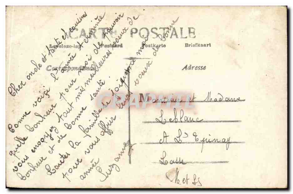 CPA Fantaisie Enfant Heureuse Annee — Rückseite