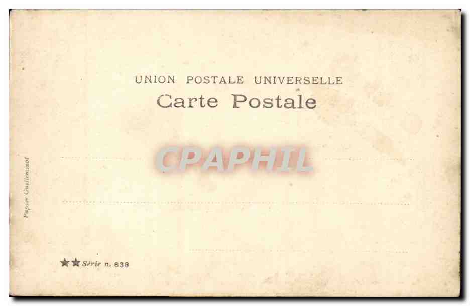 Un roman aux grandes manœuvres — scène de théâtre — Union Postale Universelle, Série n. 638 — Reverso