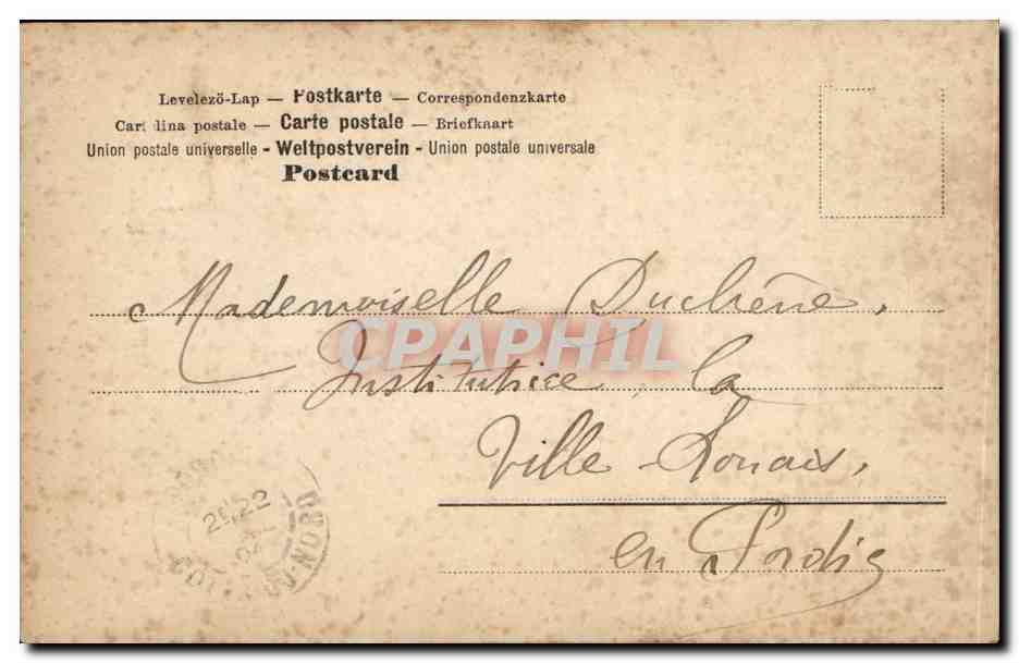 CPA Femme Fantaisie — Verso