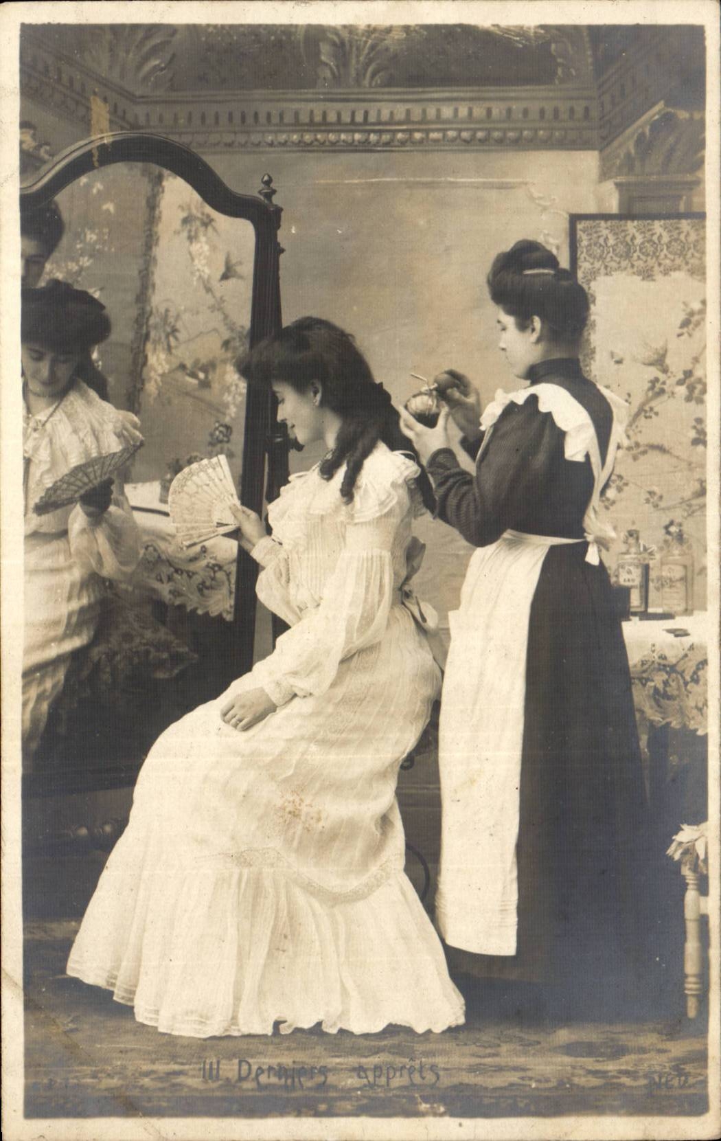 Derniers Apprêts — scène de toilette — éditeur P. D. (n° 815)