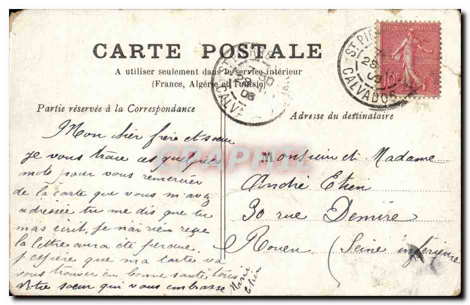 CPA Fantaisie Fleurs Chrysantheme — Verso