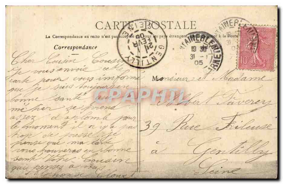 CPA Fantaisie Femme Idylle sans paroles Folklore Paysan — Verso