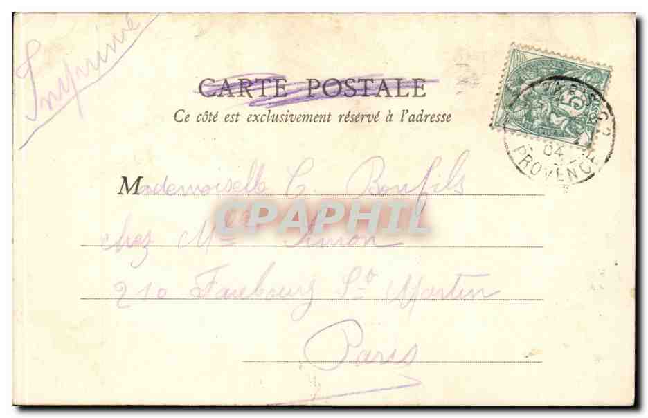 CPA Fantaisie Lancret L'ete Musee du Louvre Paris  — Verso